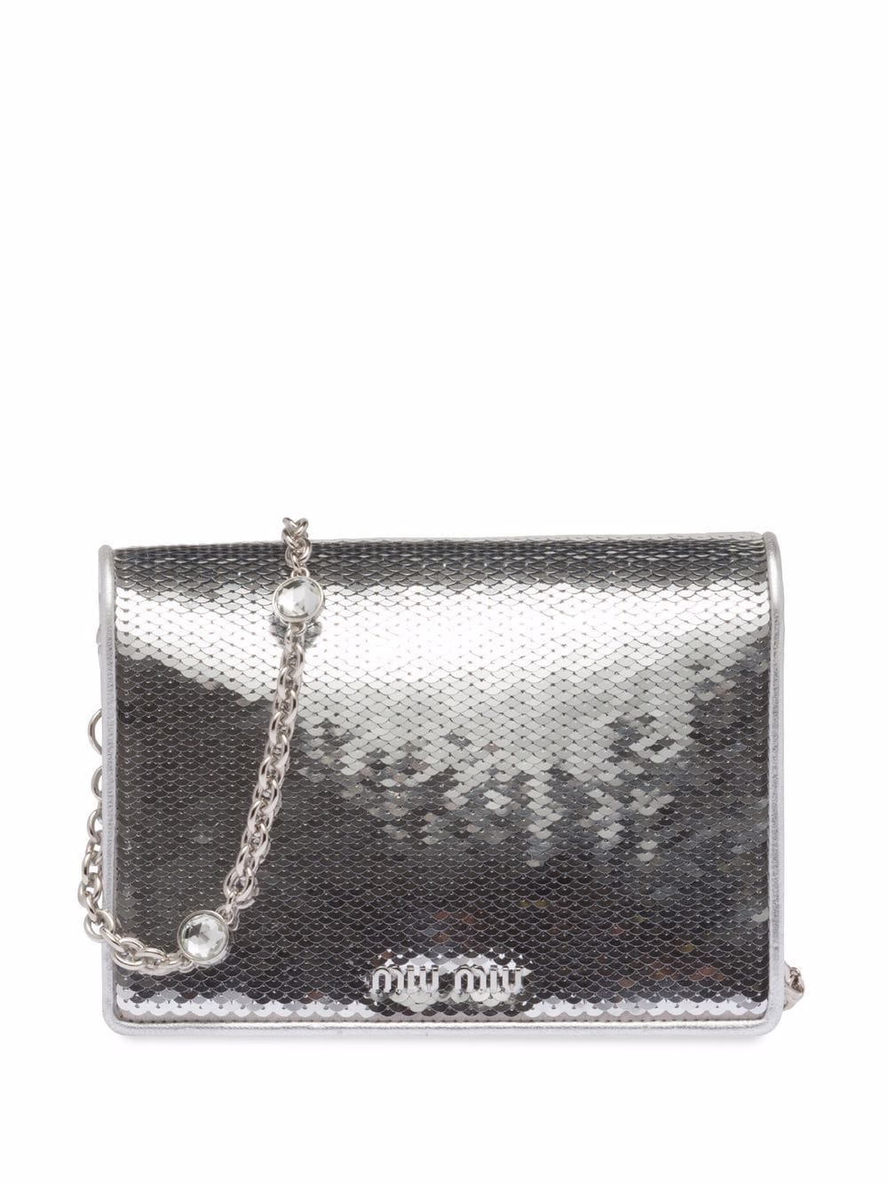 Miu Miu Confidential leren tas - Zilver