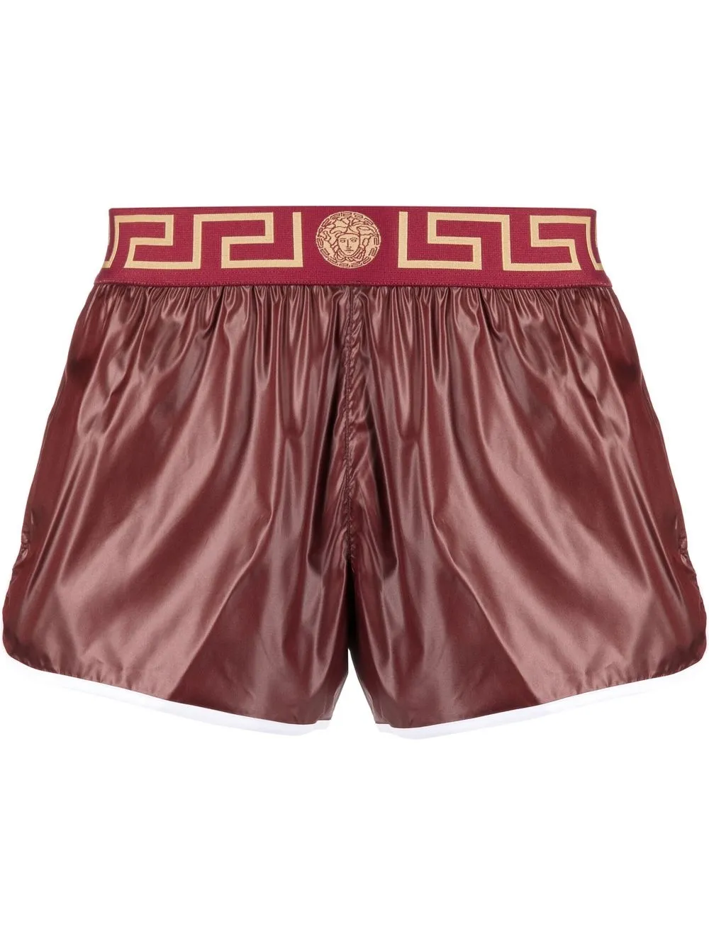 

Versace logo-waistband swim shorts - Red