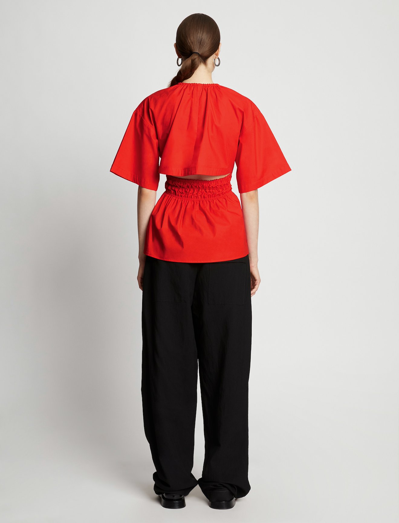 Poplin Drawstring Blouse #3
