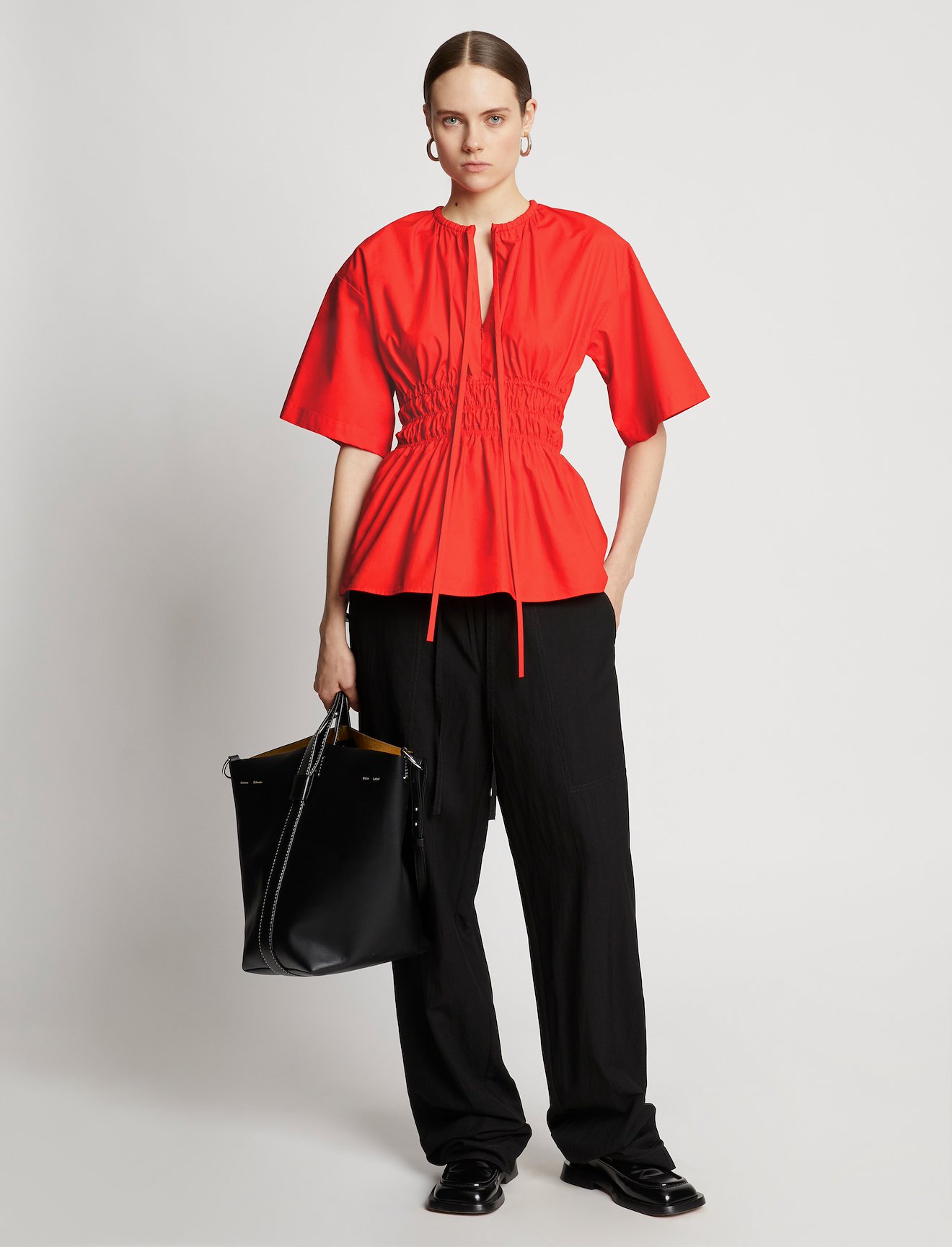 Poplin Drawstring Blouse #6