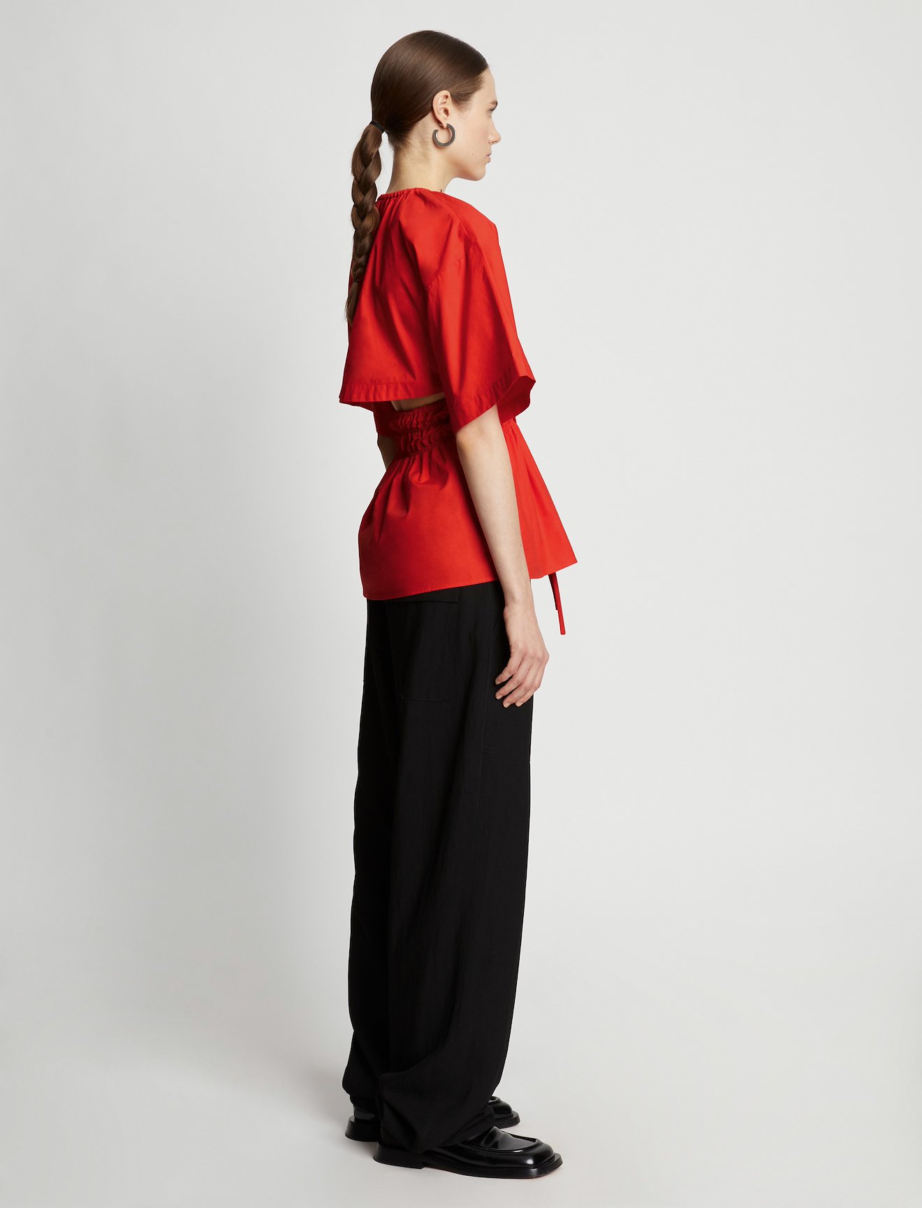 Poplin Drawstring Blouse #2