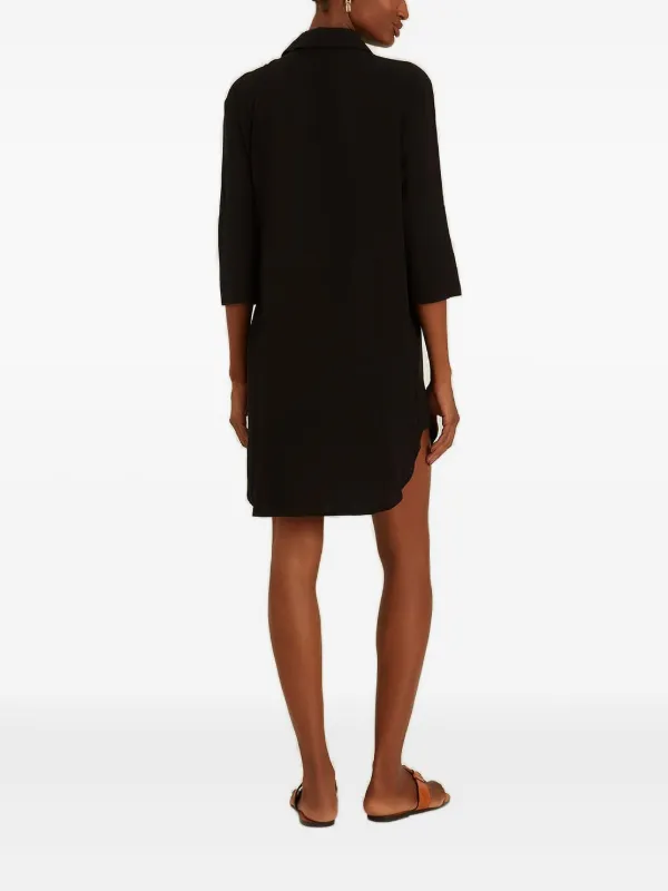 Lenny Niemeyer button-front Mini Shirt Dress | Black | FARFETCH KW