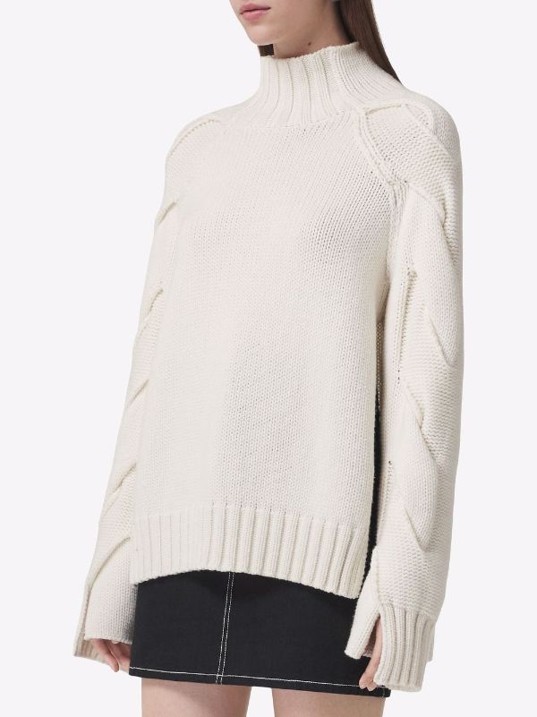 Burberry cable-knit funnel-neck Jumper - Farfetch