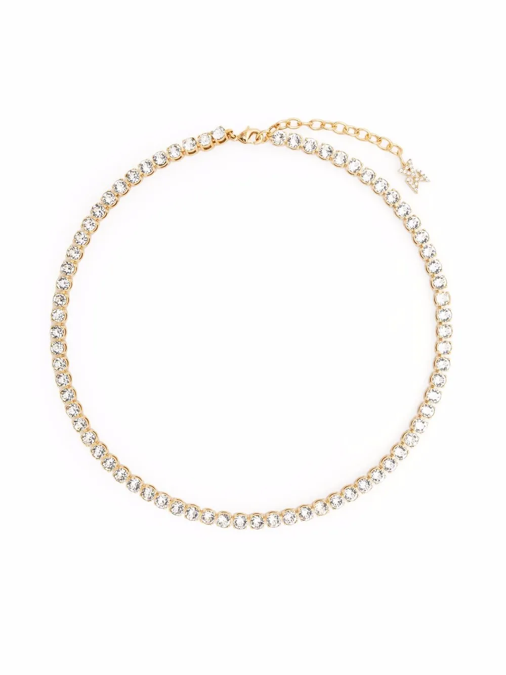 Amina Muaddi колье Tennis с кристаллами