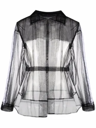 Maison Margiela メゾン・マルジェラ レースディテール メッシュシャツ 