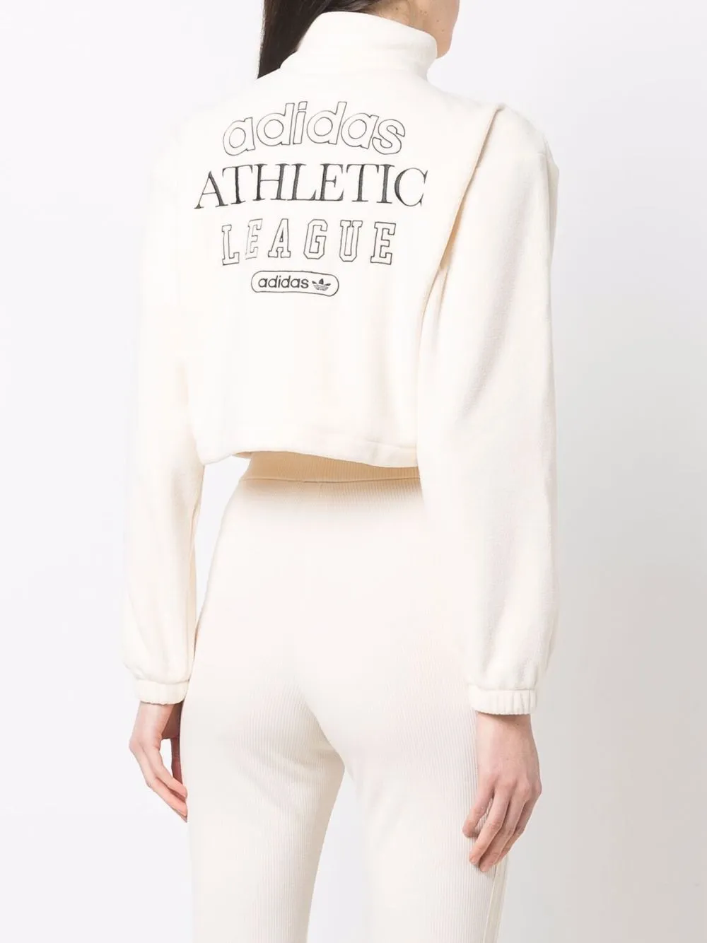 фото Adidas укороченная толстовка с вышитым логотипом