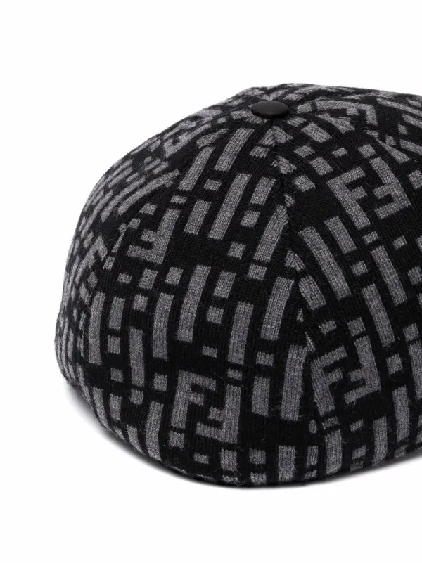 Fendi intarsia-knit Logo Cap - Farfetch