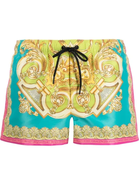 Versace شورت سباحة برباط وطبعة الباروك 