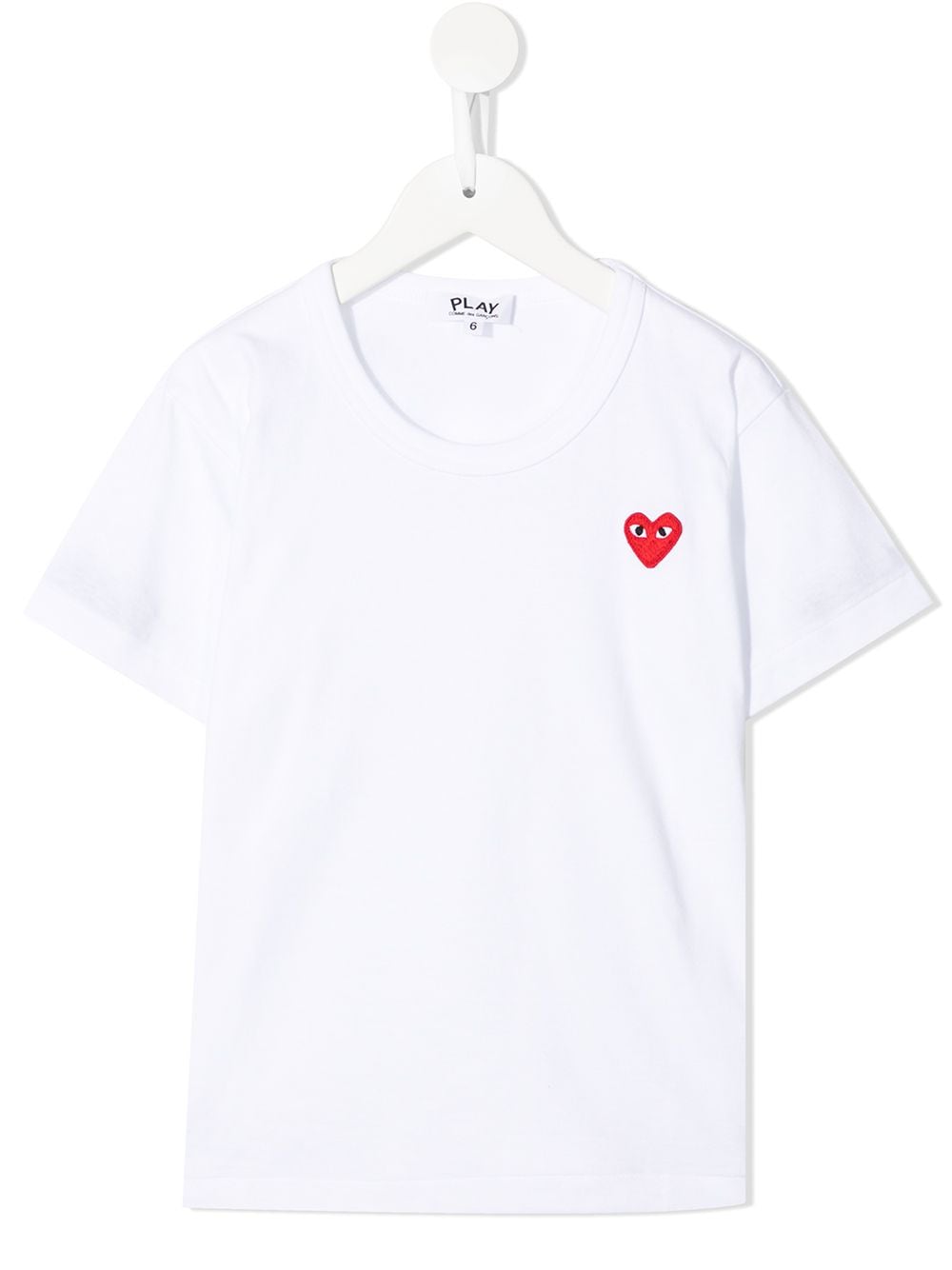 Image 1 of Comme Des Garçons Play Kids heart-patch roundneck T-shirt