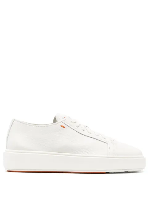 Santoni leather lace up sneakers