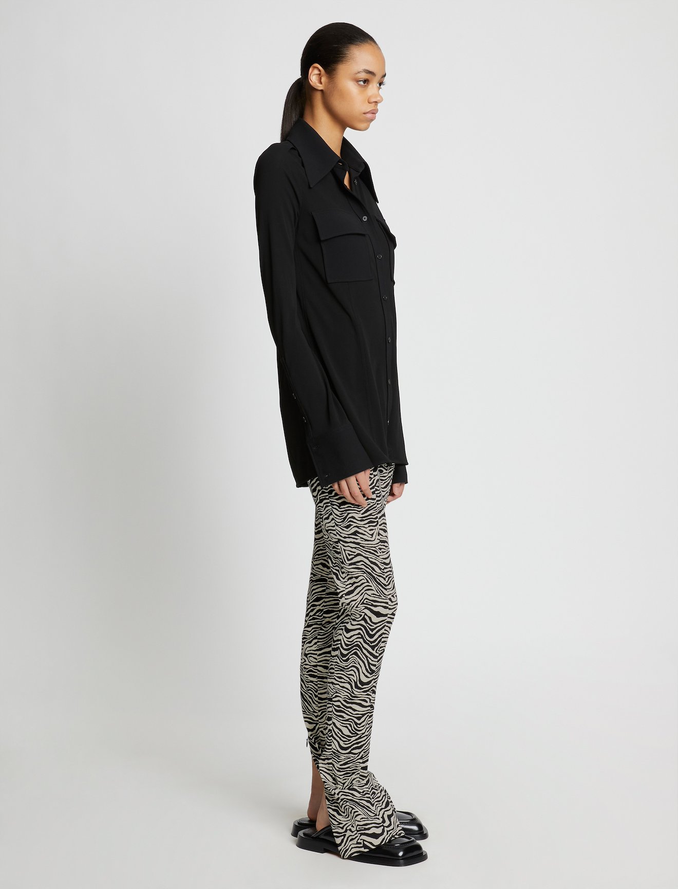 Stretch Zebra Jacquard Pants #1
