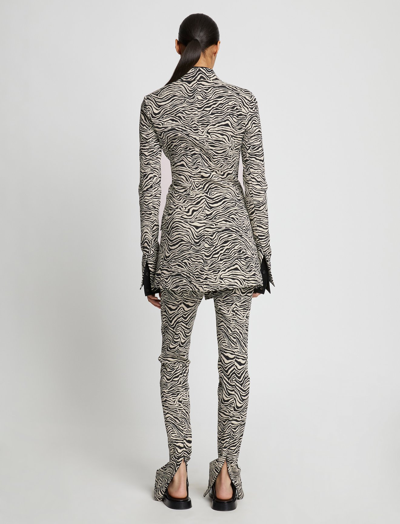Stretch Zebra Jacquard Blazer #3