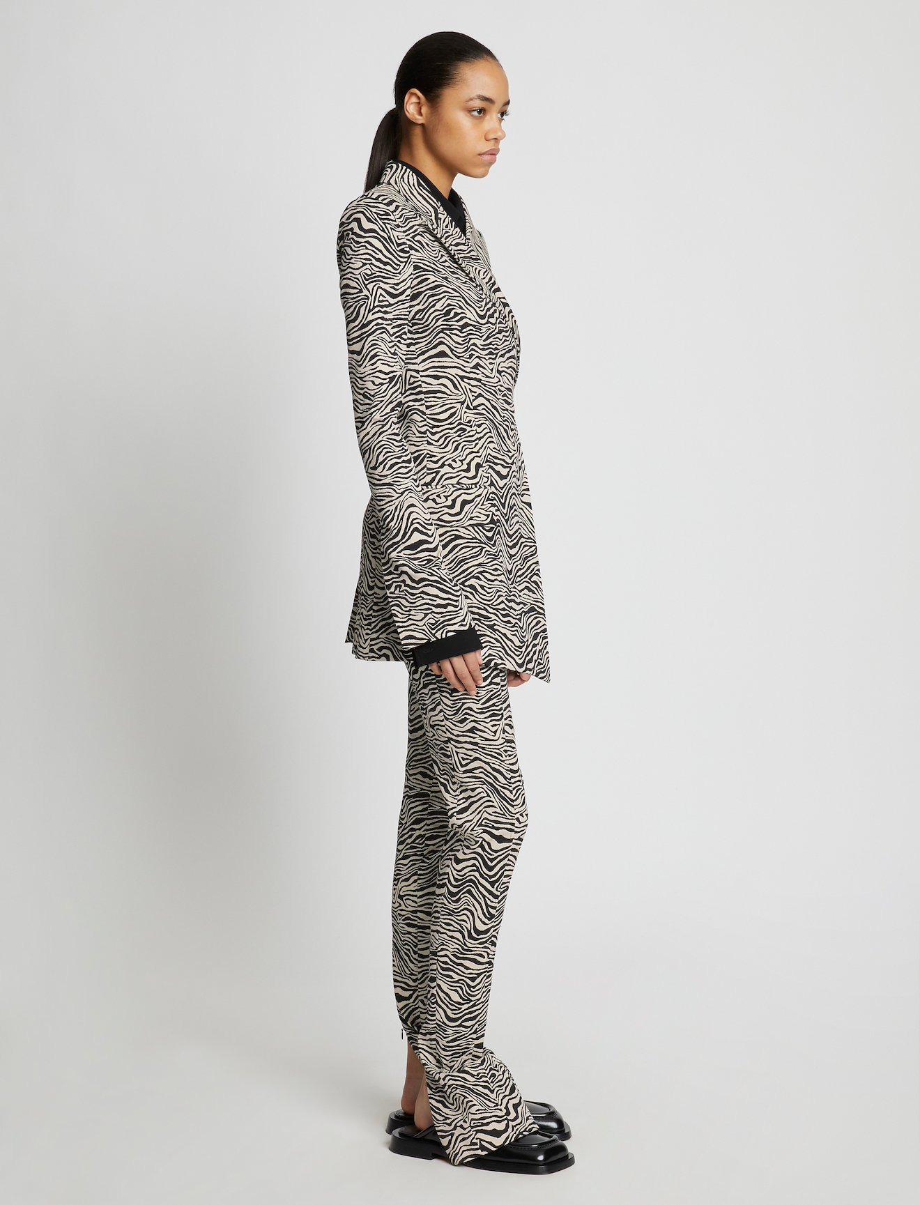 Stretch Zebra Jacquard Blazer #2