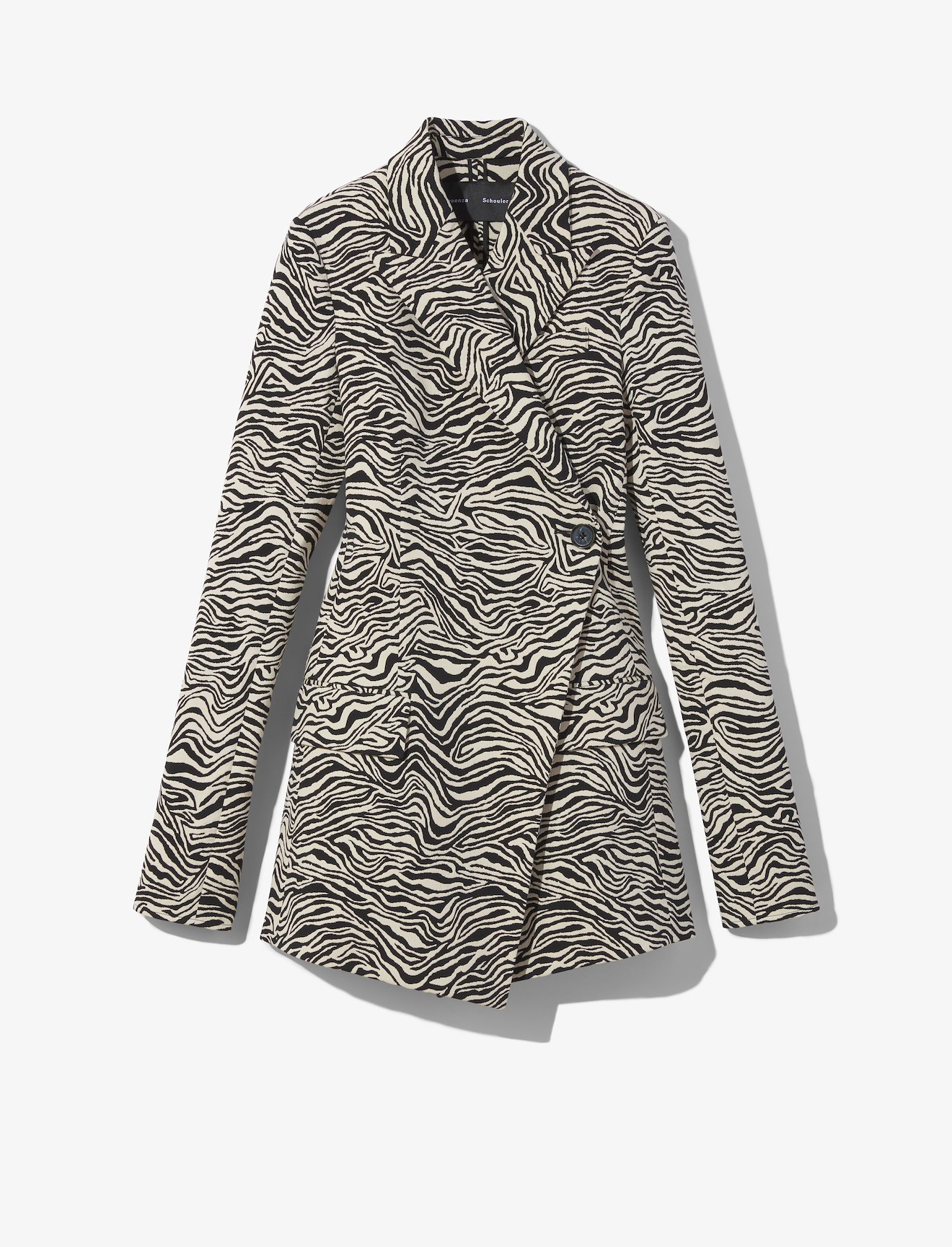 Stretch Zebra Jacquard Blazer #5