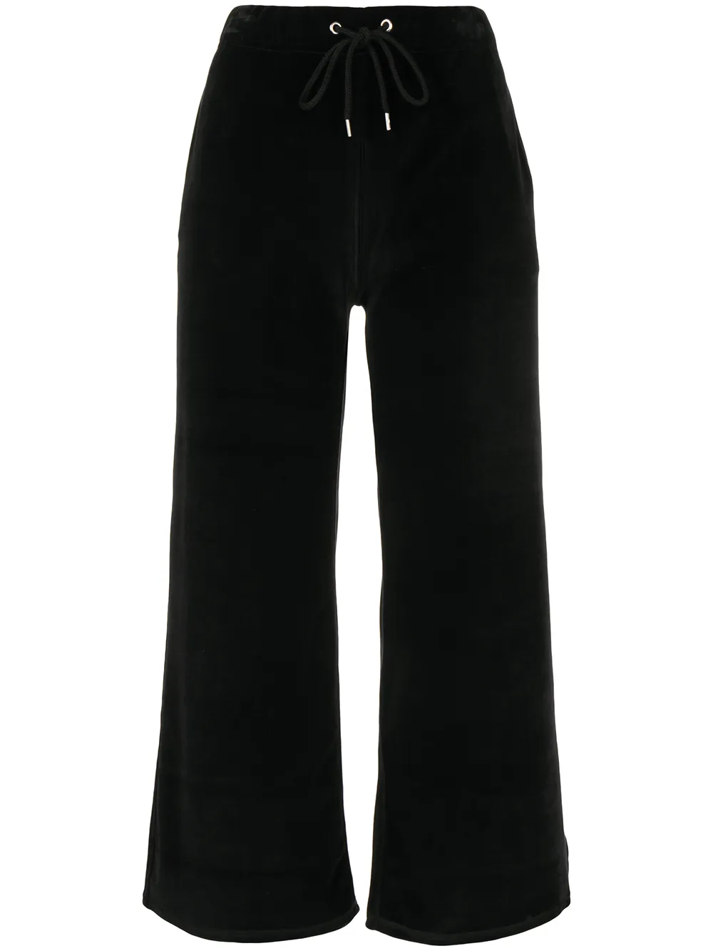 

Nili Lotan velvet-texture cropped track pants - Black