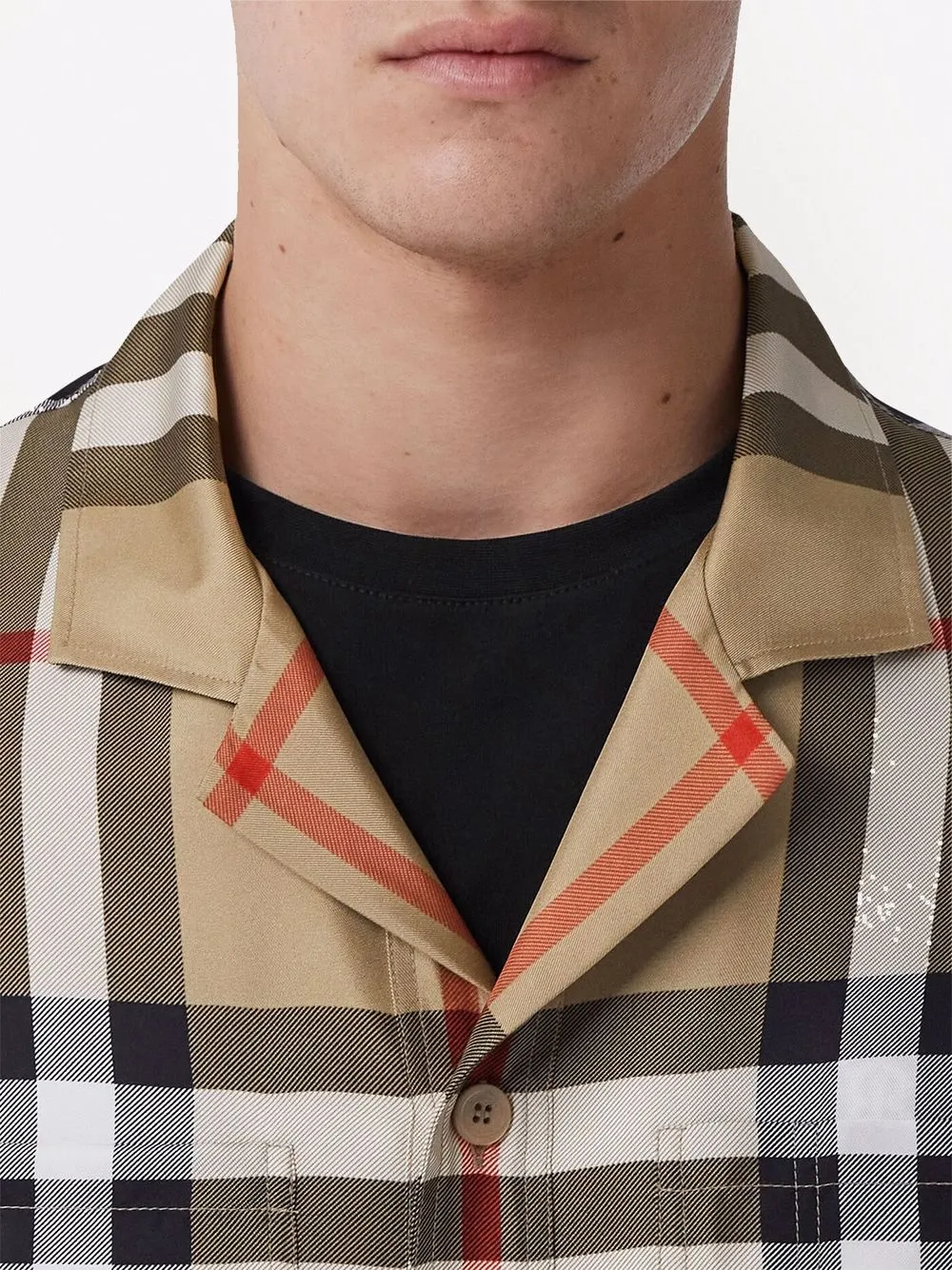 Burberry Short-sleeve Archive Scarf Print Silk Shirt for Men