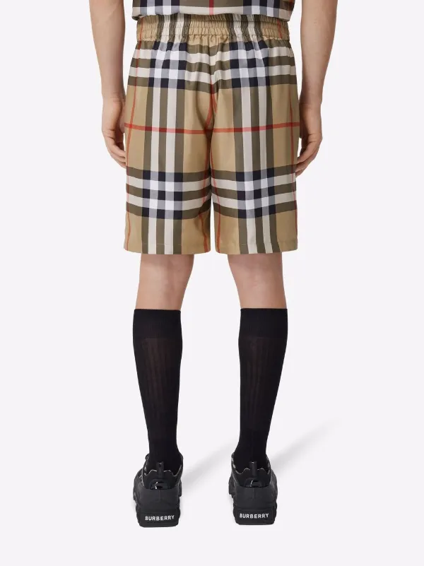 Burberry check-print Silk Shorts - Farfetch