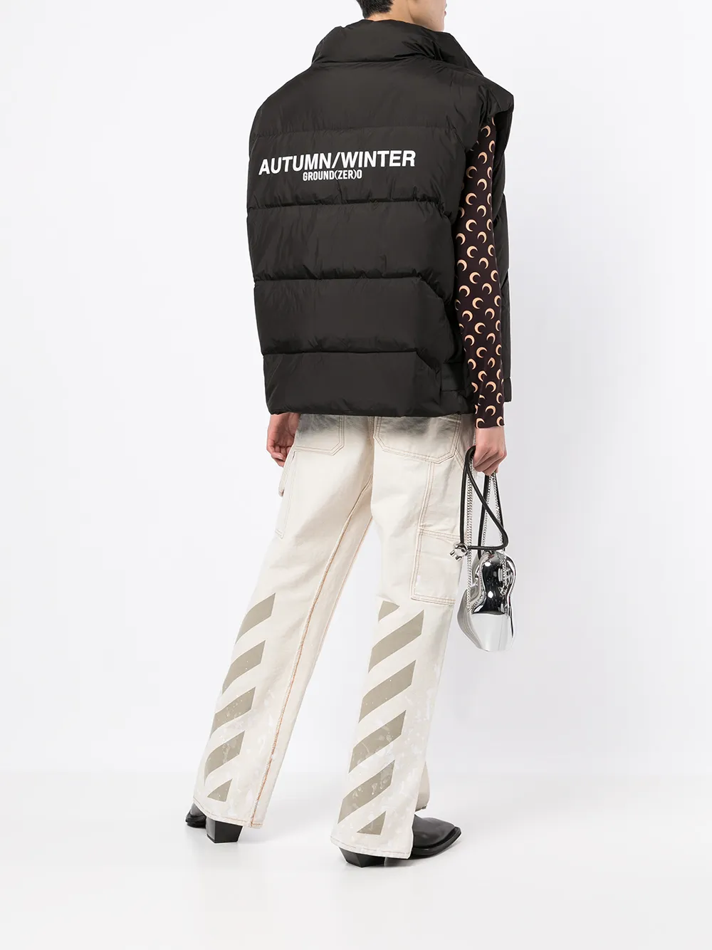 Ground Zero Bodywarmer met logoprint - Zwart