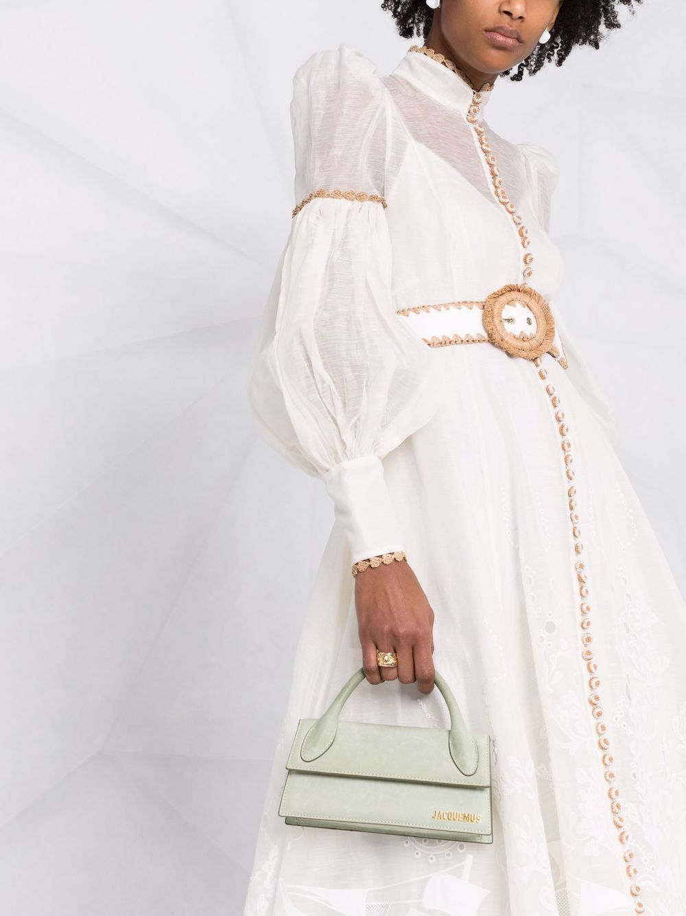 Zimmermann Postcard Belted Broderie Anglaise Linen And Silk-blend Midi ...