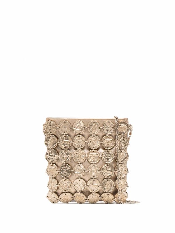 Chanel Pre-owned 2017 coin-mesh Crossbody Bag - Gold