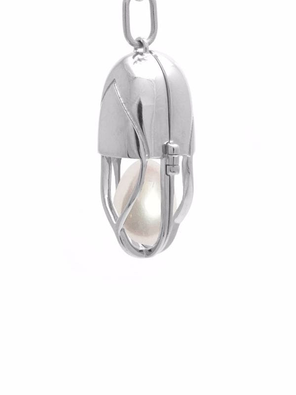 Silver capsule deals pendant