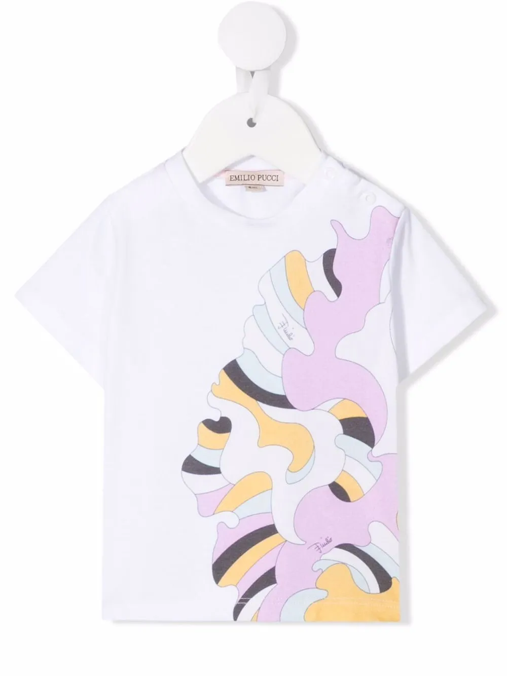 

PUCCI Junior playera con estampado gráfico - Blanco