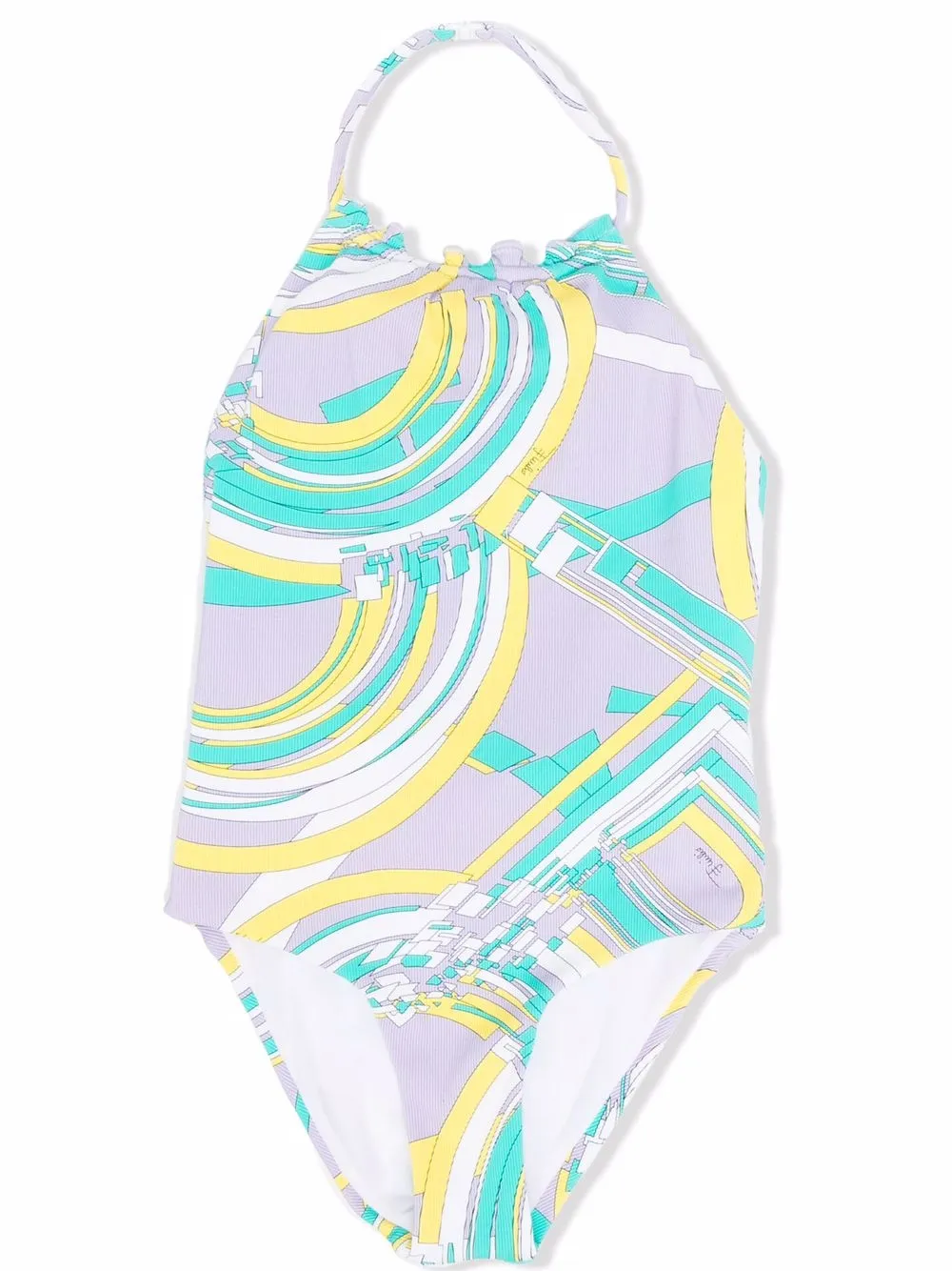 

PUCCI Junior abstract print swimsuit - Purple