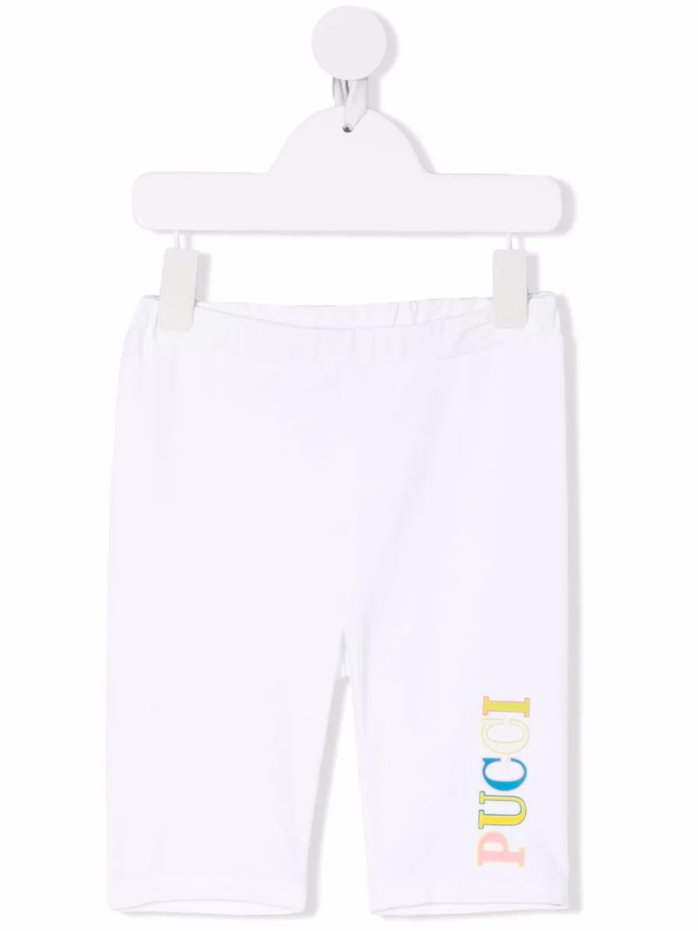 

PUCCI Junior leggins con logo estampado - Blanco