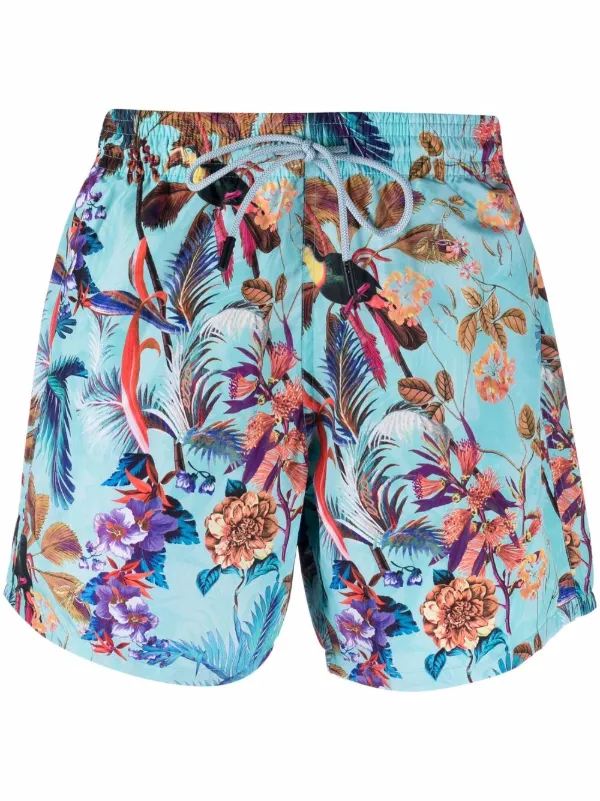 tropical print shorts mens