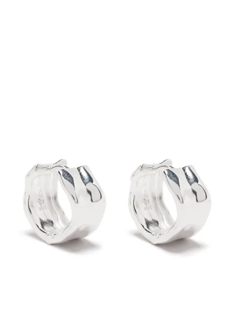 DOWER AND HALL wide waterfall huggie hoops