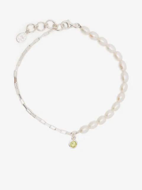DOWER AND HALL pulsera Luna con perla