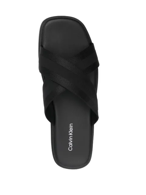 calvin klein criss cross slides