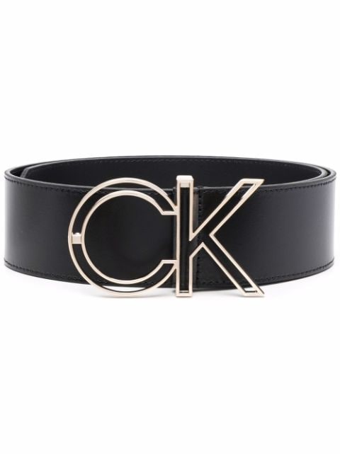 calvin klein logo buckle belt