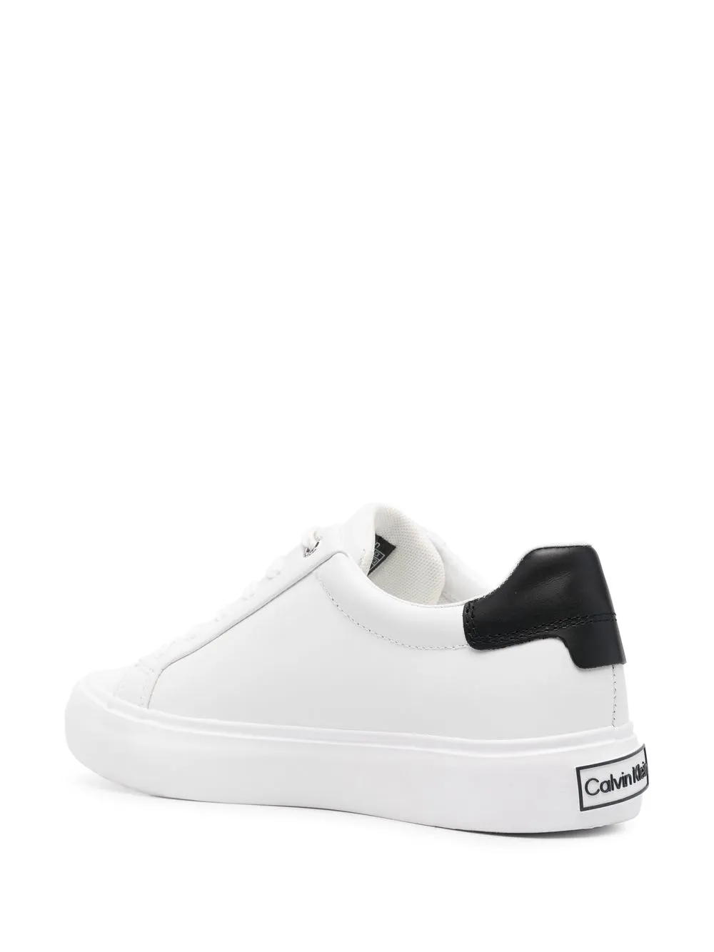 Shop Calvin Klein Low-top Lace-up Sneakers In White