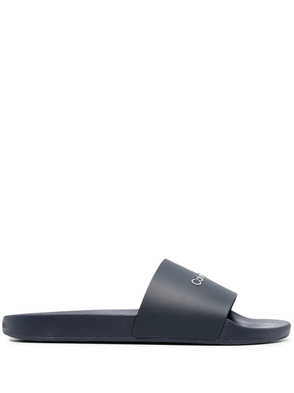 Calvin Klein Logo-print Slides In Blue