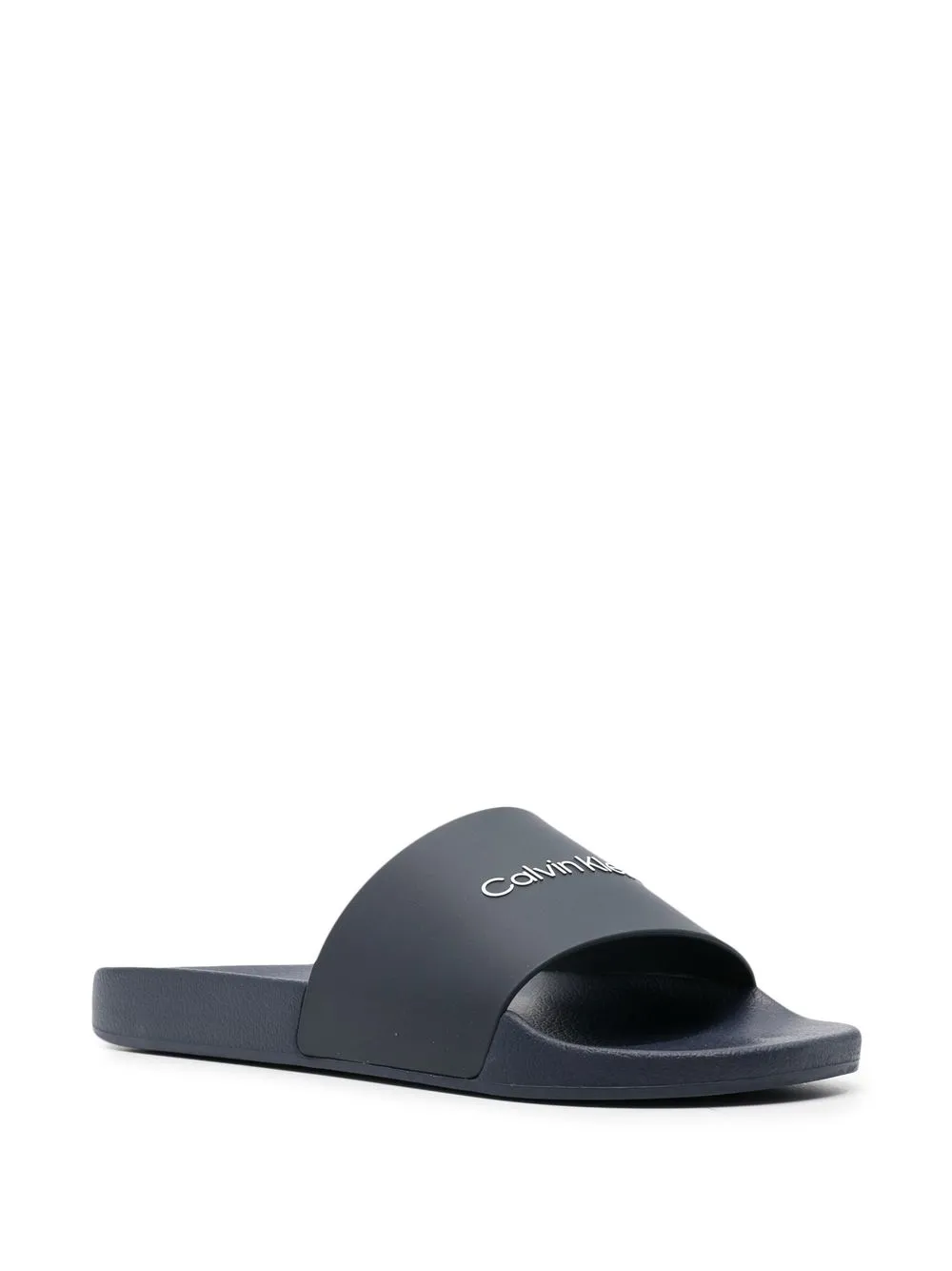 Calvin Klein logo-print slides Blue