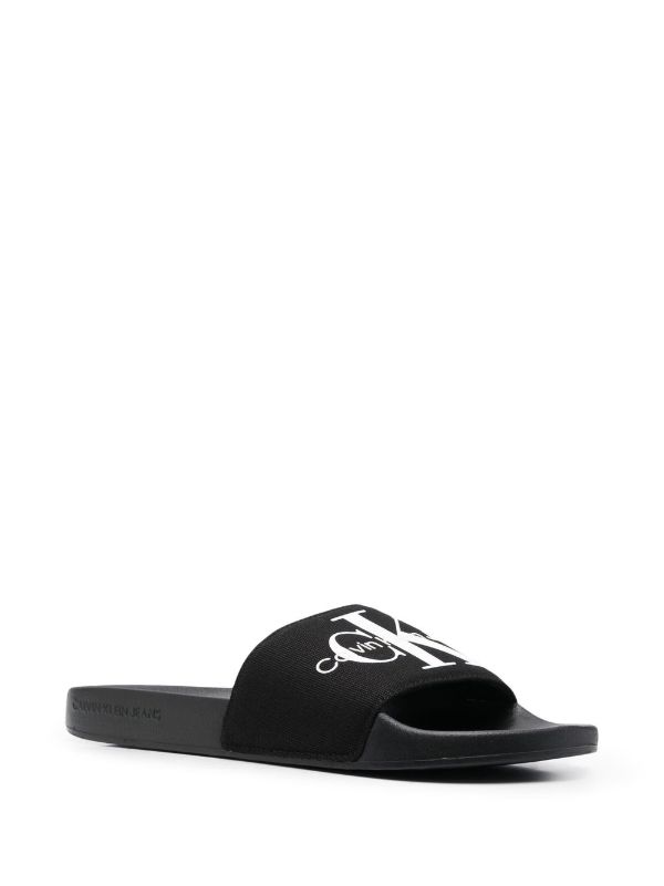 calvin klein canvas slides