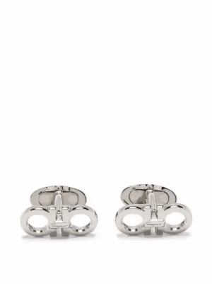 Palladium Plated Carbon Skull Cufflinks