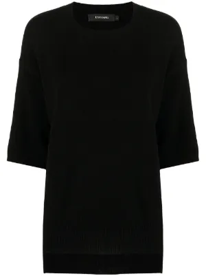 TOTEME クルーネック ニットトップ | ブラック | FARFETCH JP
