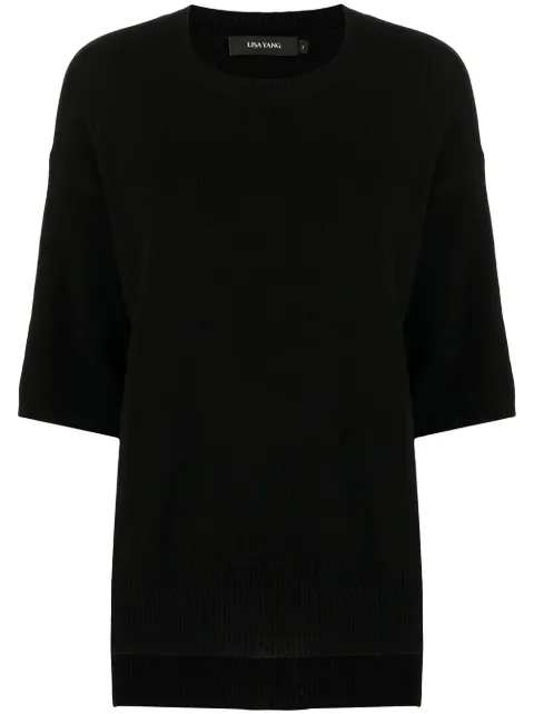 Lisa Yang short-sleeve cashmere top