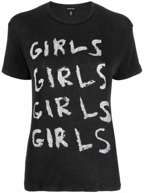 R13 slogan-print short-sleeved T-shirt