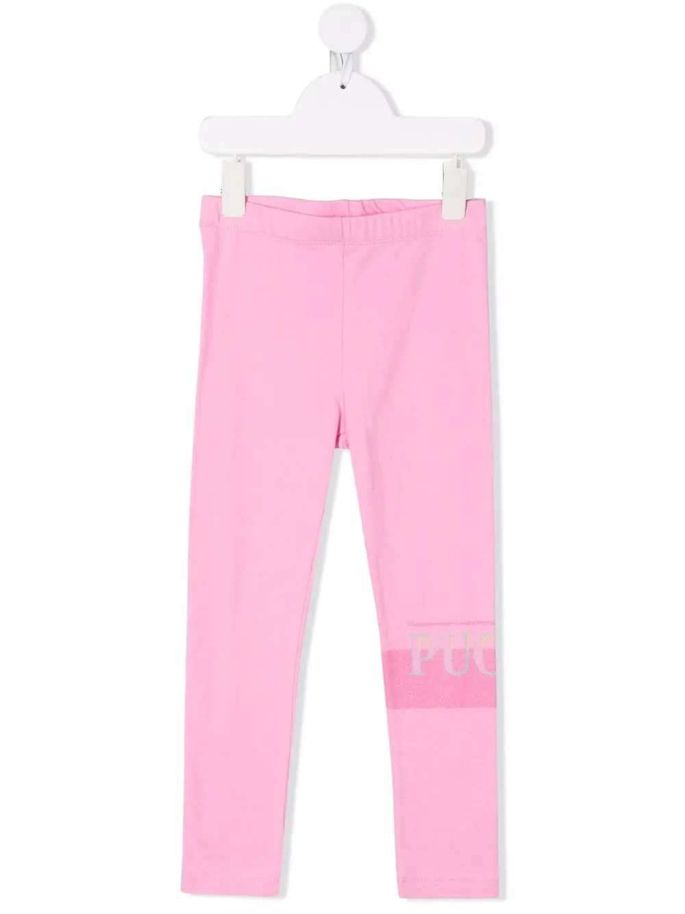 

PUCCI Junior leggins con logo estampado - Rosado