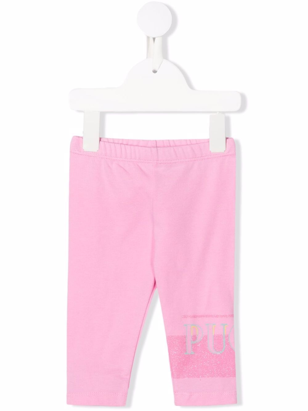 

PUCCI Junior leggins con logo estampado - Rosado