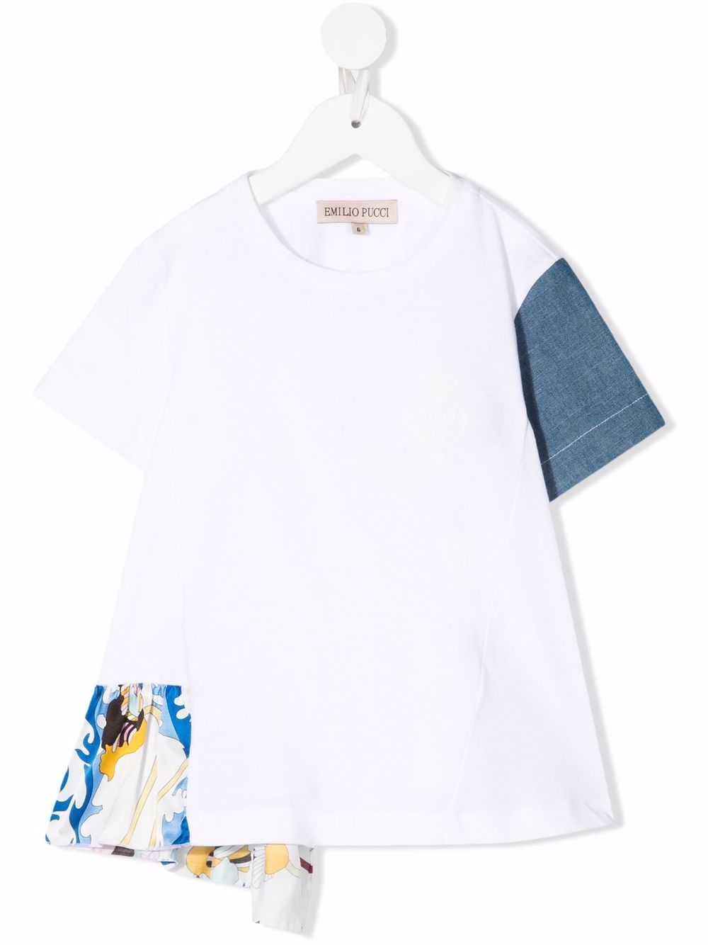 

PUCCI Junior flared graphic-trim T-shirt - White