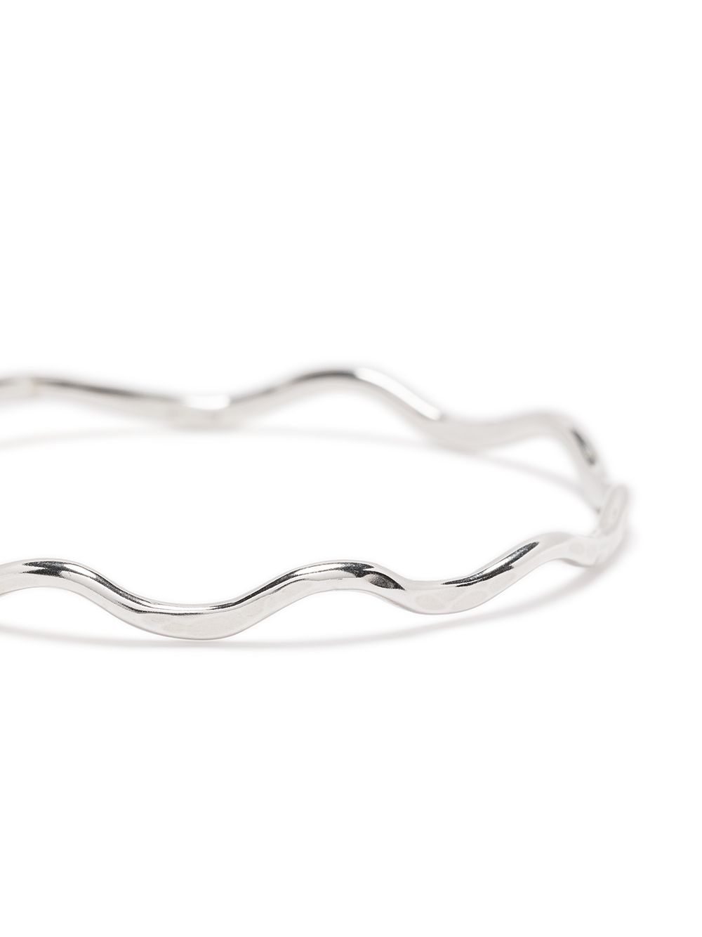 Shop Dower & Hall Hammered Waterfall Bangle In Silver