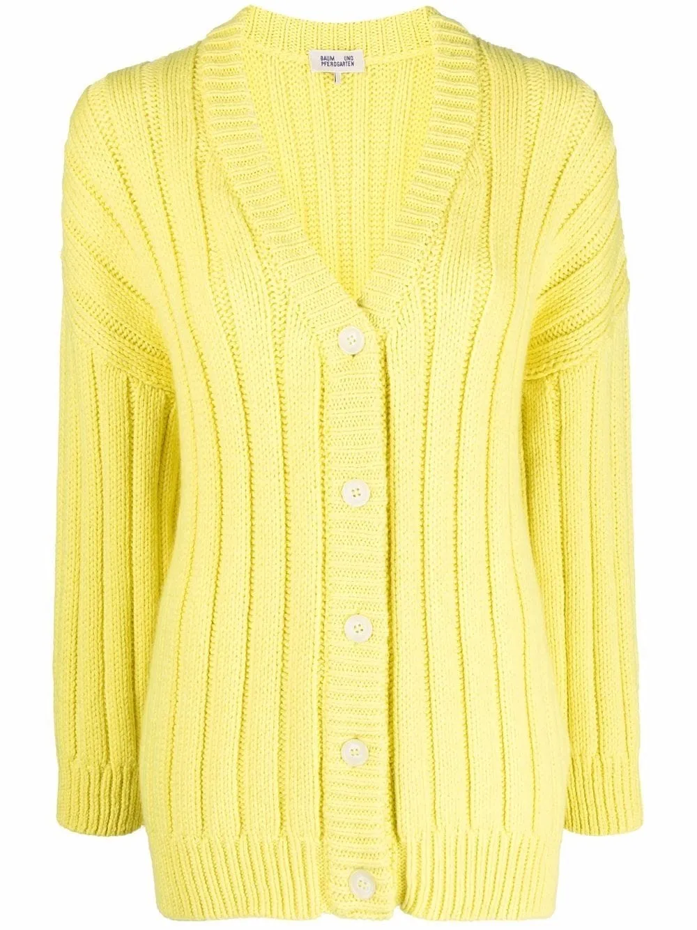 ribbed knitted cardigan | Baum Und 