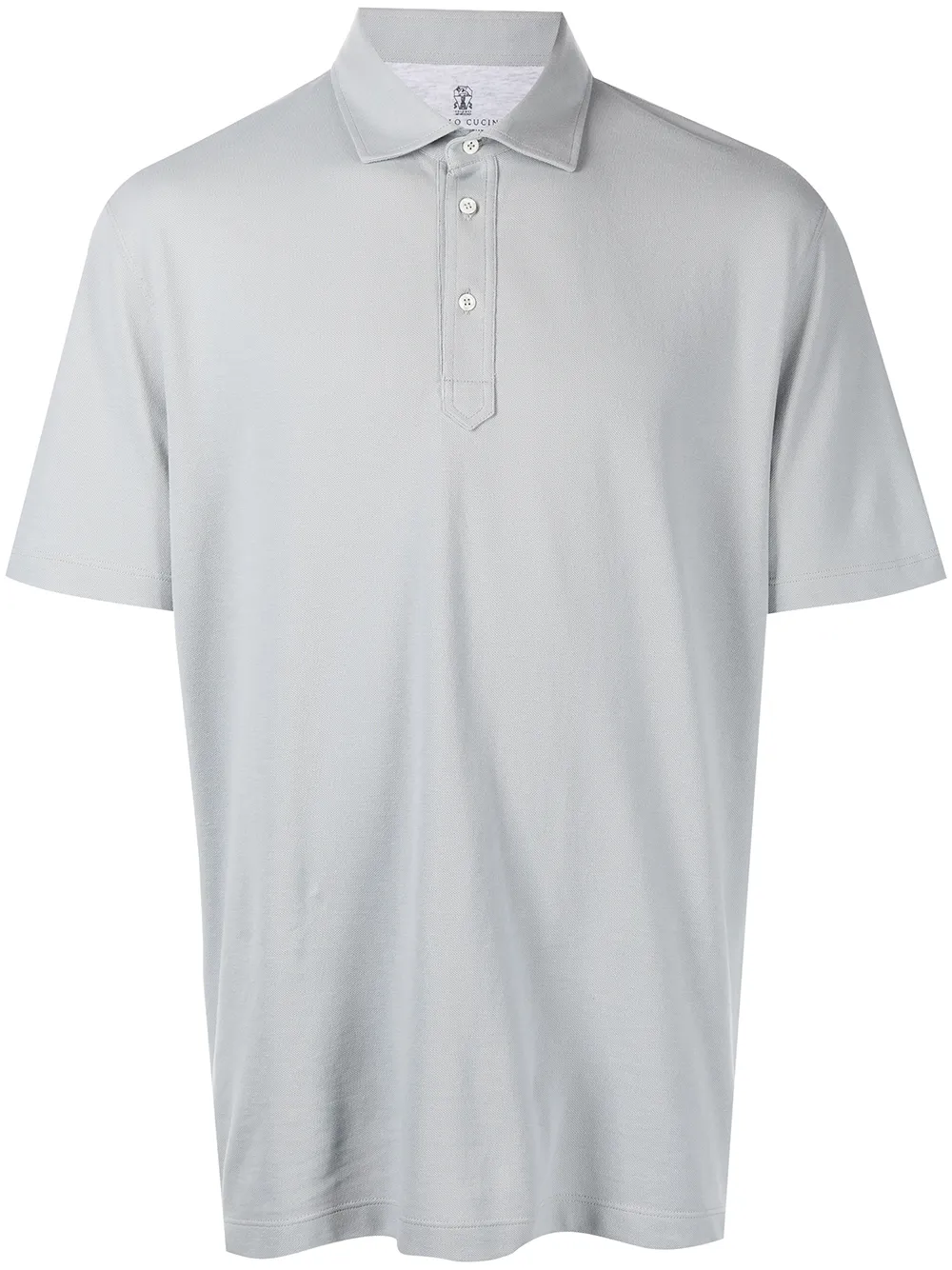 

Brunello Cucinelli shortsleeved cotton polo shirt - Blue