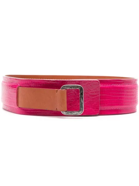 Gianfranco Ferré Pre-Owned 2000s snakeskin-effect two-tone belt