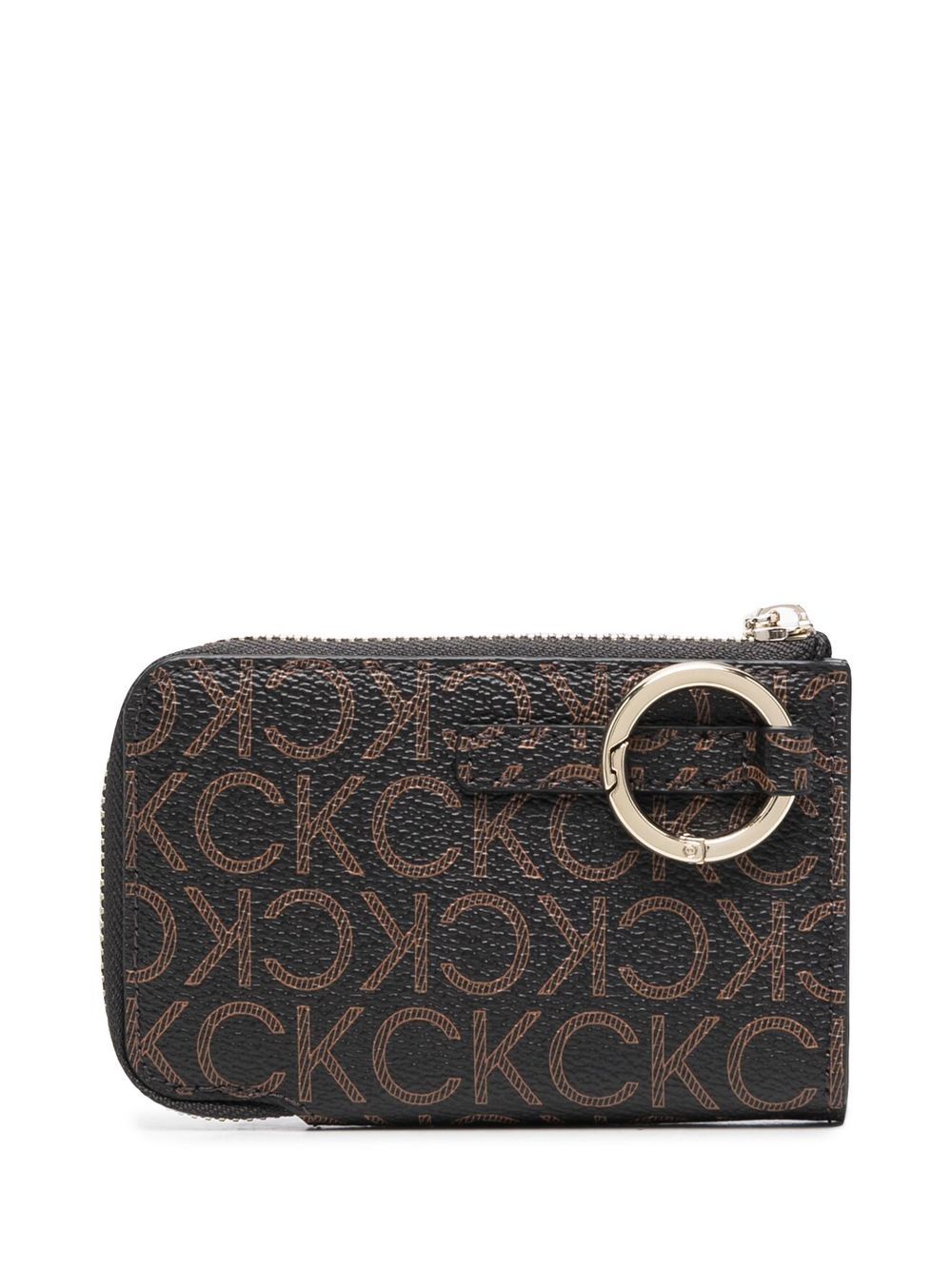 Calvin Klein Portemonnee met monogramprint - Bruin