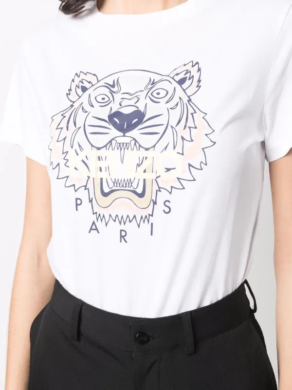 Kenzo Tiger Head Motif T-shirt - Farfetch